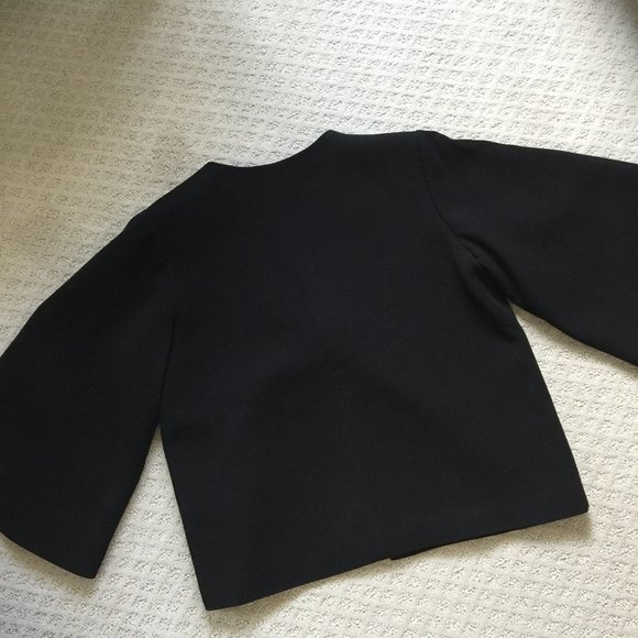 WISH Australian Label Black Olay Jacket Capelet Split Sleeves Size USA 6 AUS 10 - Picture 9 of 12